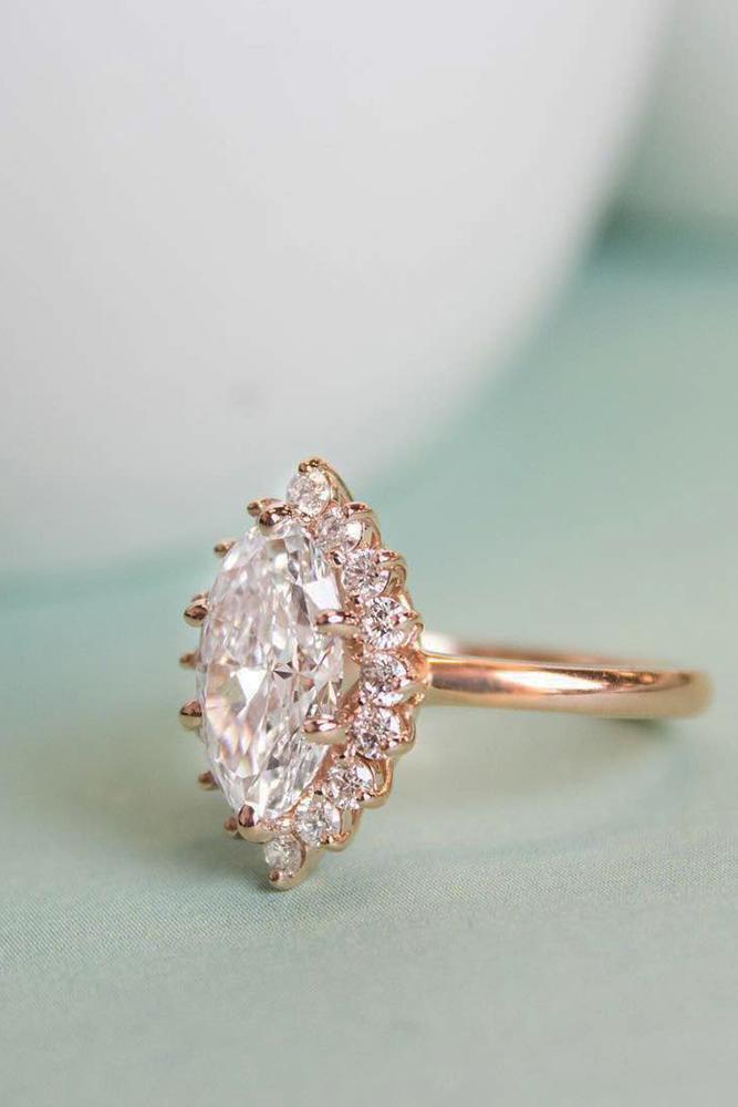 brilliant earth halo marquise diamond rose gold