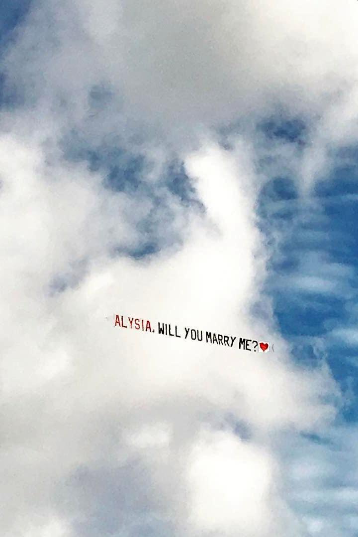 Beach Proposal Ideas Airplane Banner Amazing Proposal In The Air