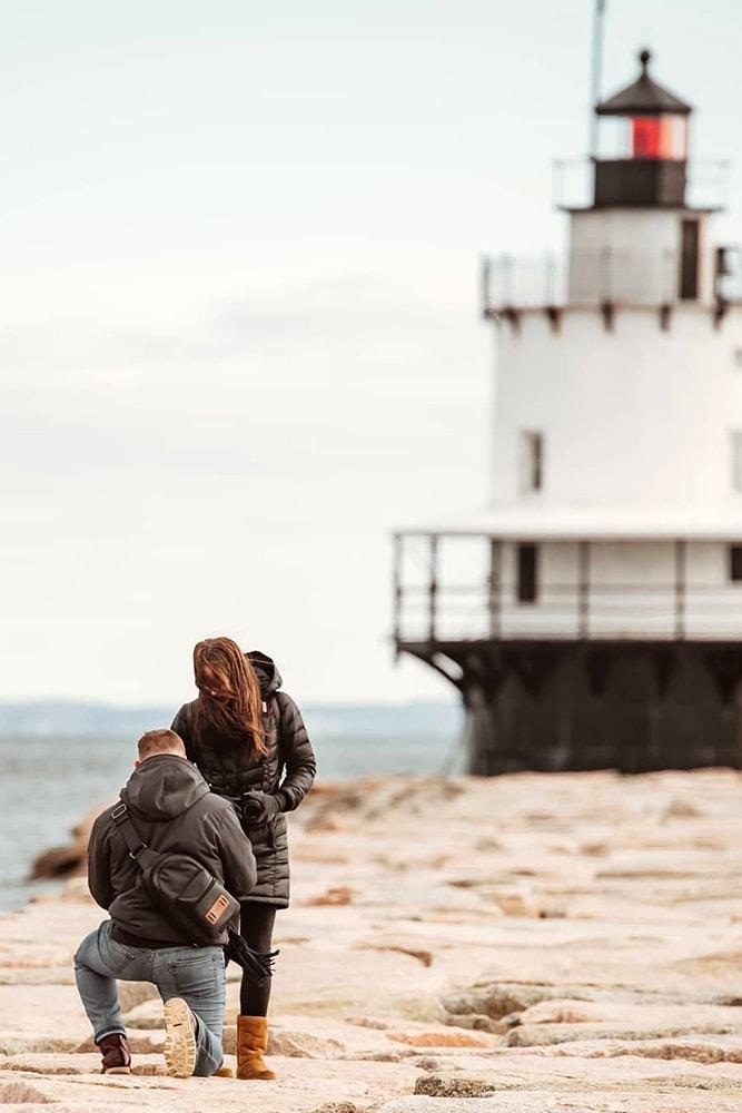 Beach Proposal Ideas Lighthouse Proposal Unique Moment
