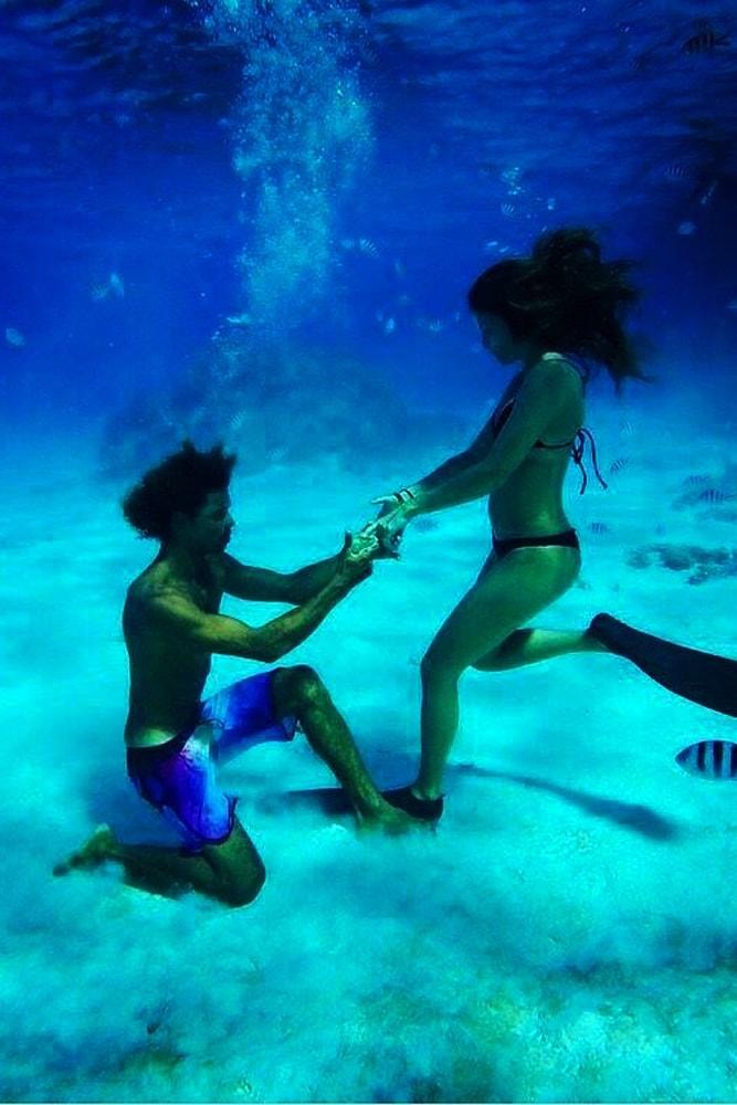 Beach Proposal Ideas Underwater Proposal Unforgetable Moment