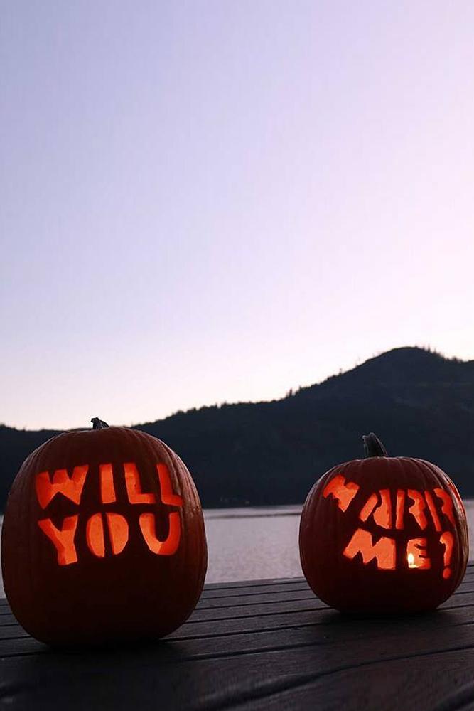 romantic ways to propose halloween proposal pumpkin