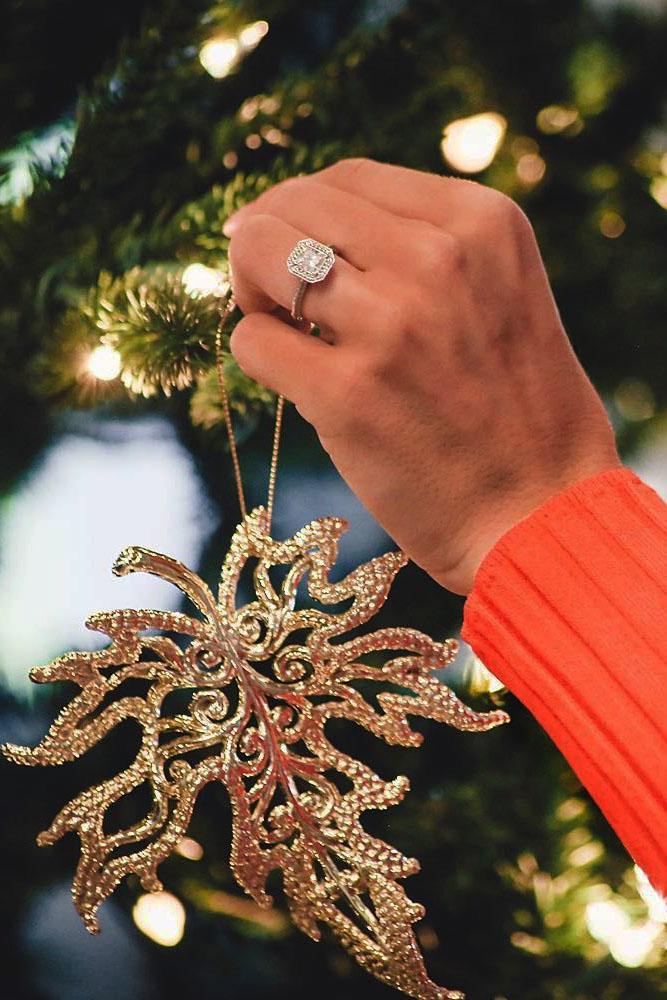 romantic ways to propose hand engagement ring christmas tree