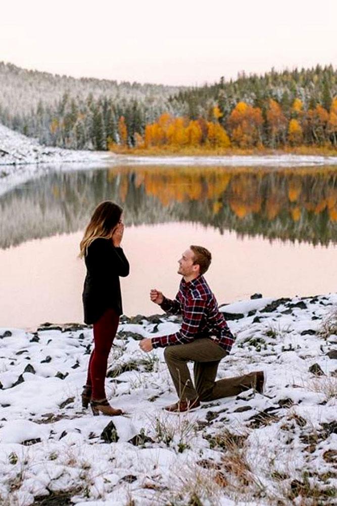 wedding proposal ideas in a park lake proposal