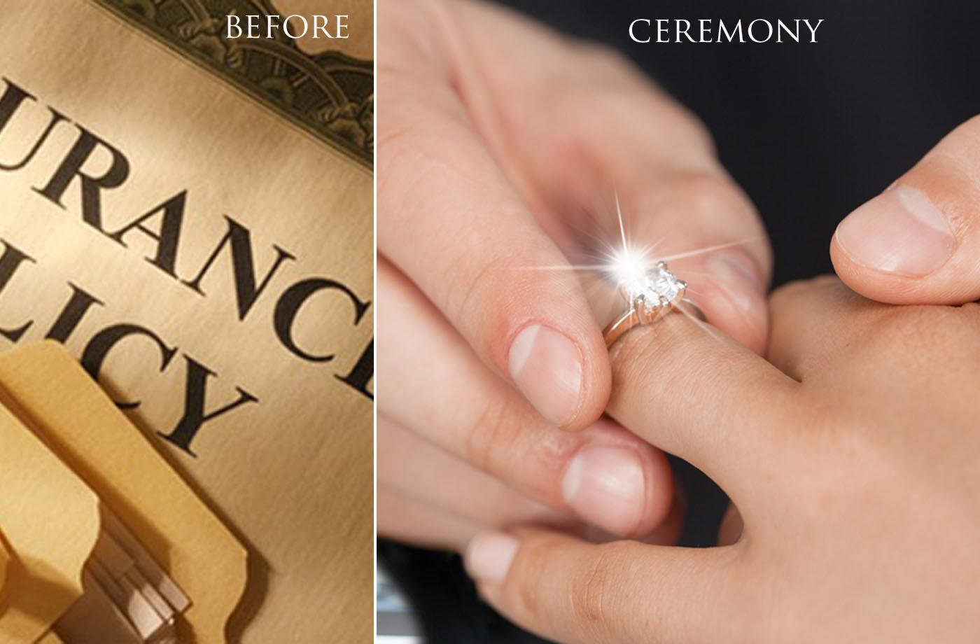Wedding rings. He Put the Wedding Ring on Her. Close up Groom Put the Ring  on bride. thai wedding ceremony and thai wedding decoration. Groom Put the  Ring on bride's finger. -