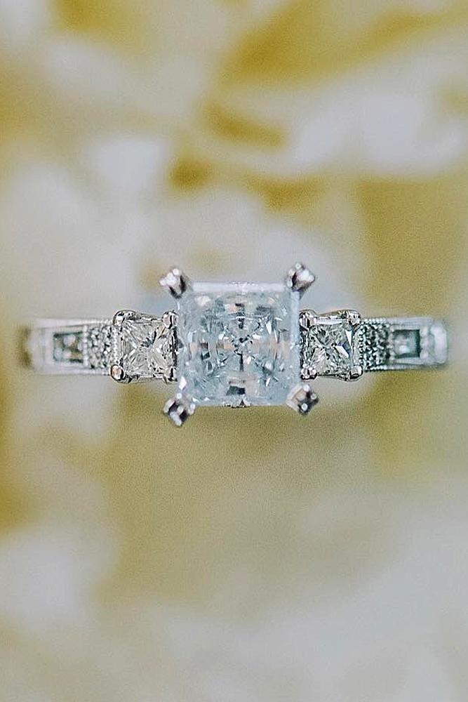 princess cut engagement rings solitaire white gold diamond