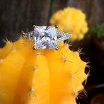 princess cut engagement rings split white gold pave band