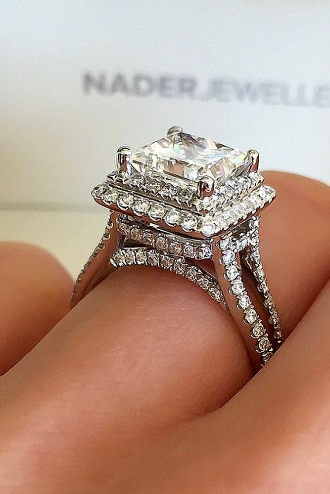princess cut engagement rings unique rose gold