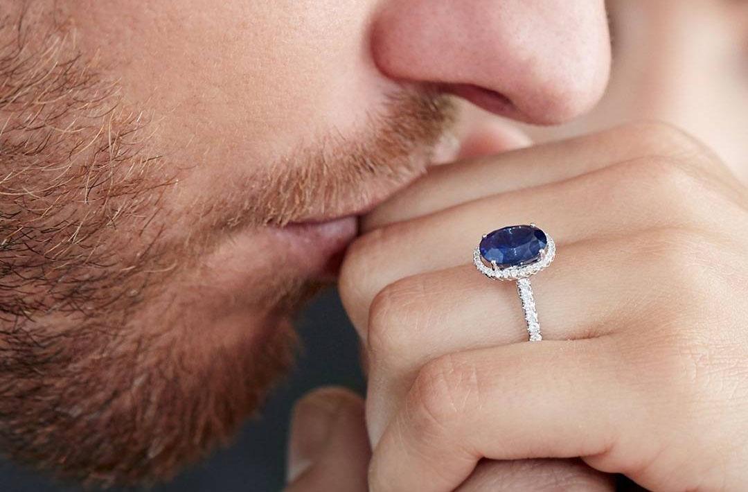 White Sapphire Ring, Sapphire Engagement Ring – Capucinne