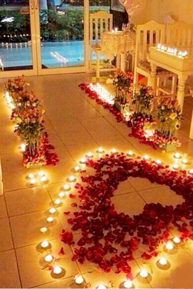 summer proposal ideas candles and flowers proposal decor