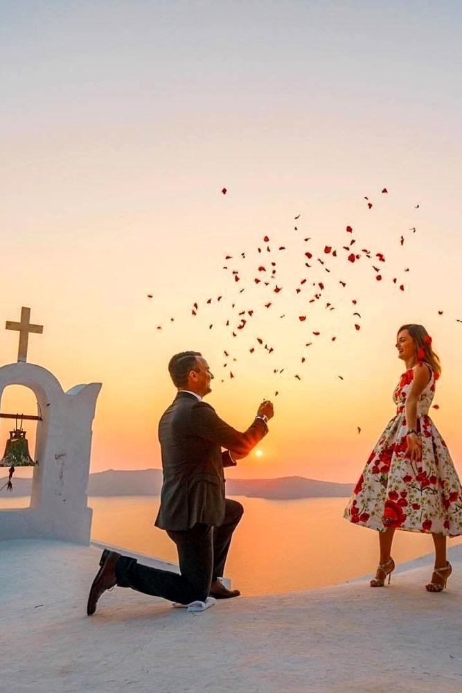 summer proposal ideas famous place santorini