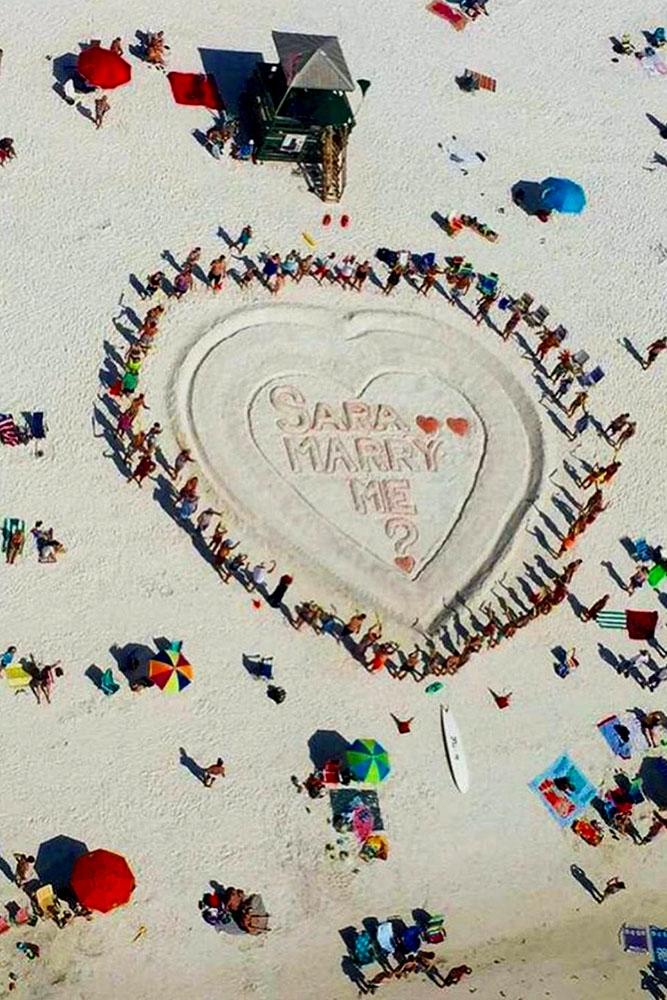 summer proposal ideas heart on the sand