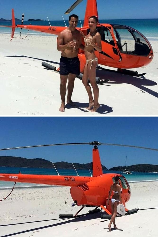 summer proposal ideas helicopter trip for two