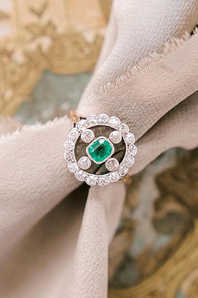 vintage engagement rings rose gold diamond gemstone
