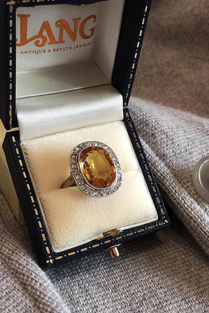 vintage engagement rings white gold oval cut gemstone halo vintage ring
