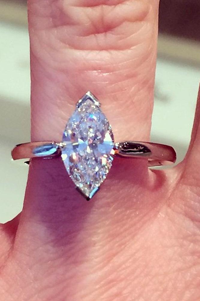marquise diamond simple white gold