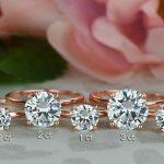 round engagement rings solitaire rose gold