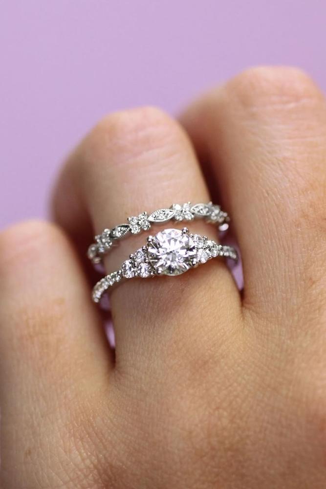 unique wedding rings round sets