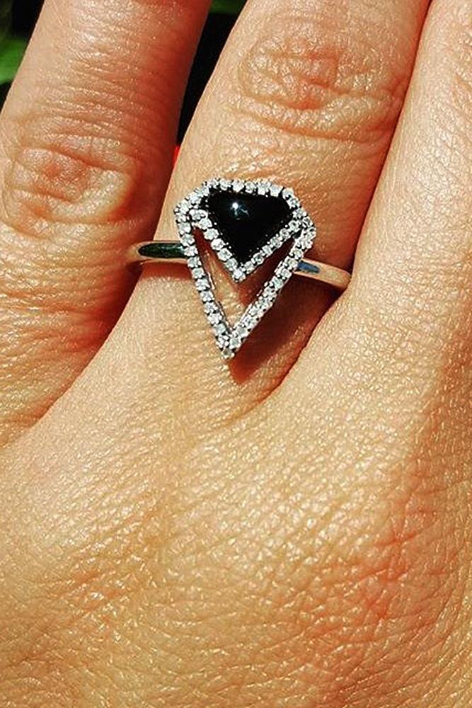 36 Unique Black Diamond Engagement Rings Oh So Perfect Proposal