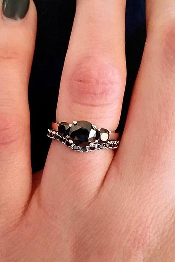 24 Unique Black  Diamond  Engagement Rings  Oh So Perfect 