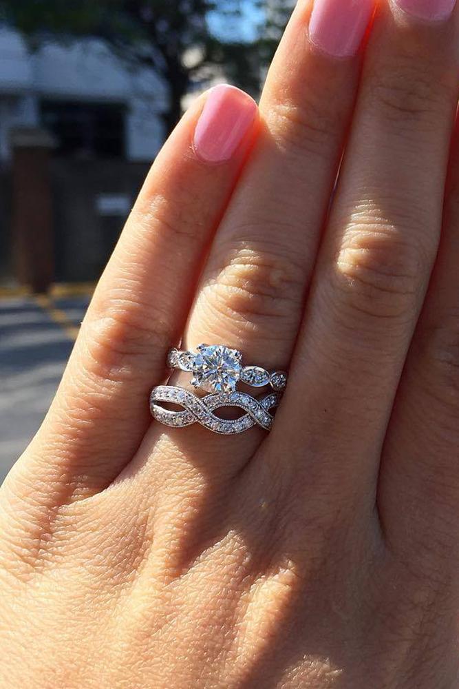 diamond wedding rings cushion cut diamond white gold