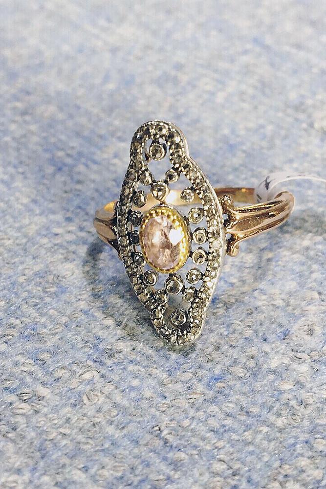 gemstone engagement rings oval topaz stone vintage setting white rose gold