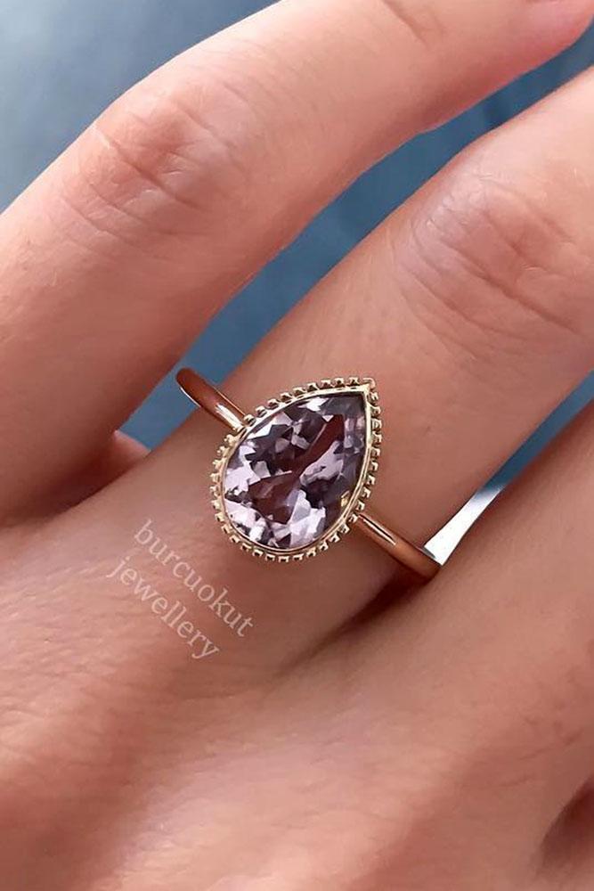 gemstone engagement rings vintage rose gold ring tourmaline