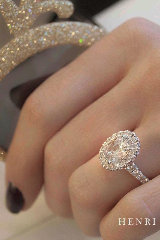 oval engagement rings white gold halo diamond ring