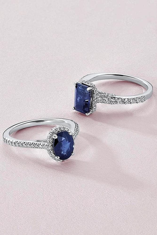 ritani engagement rings colored gemstones sapphire white gold pave band