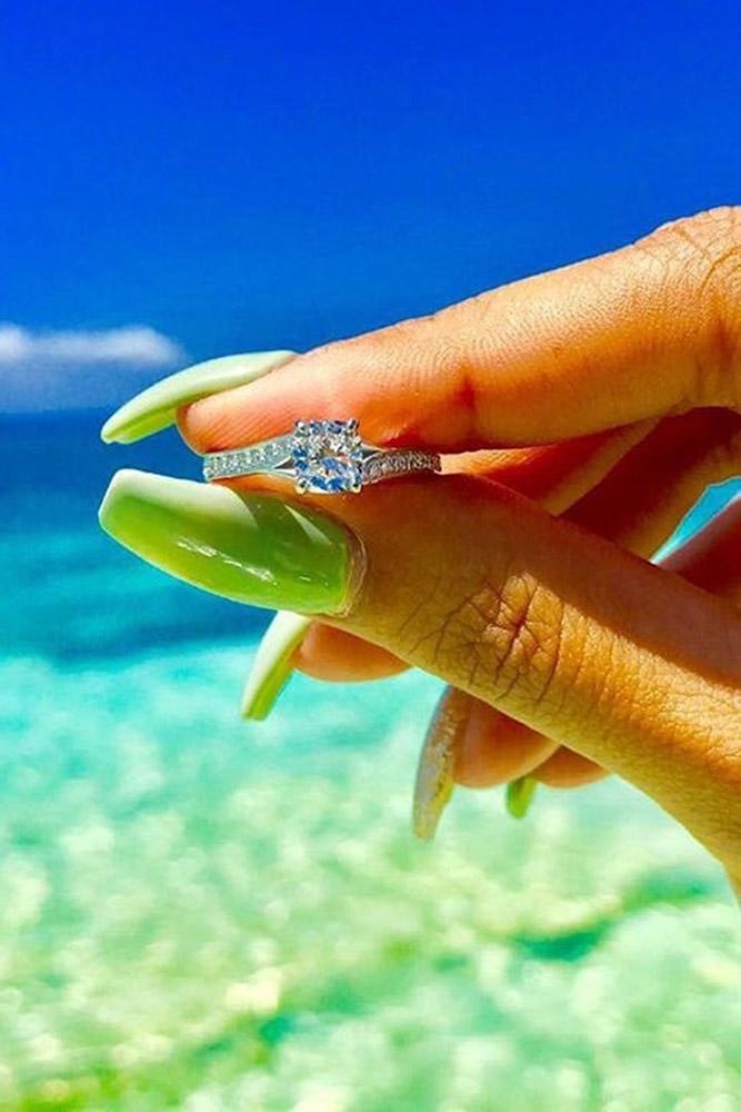 ritani engagement rings unique cushion cut diamond white gold pave band ring
