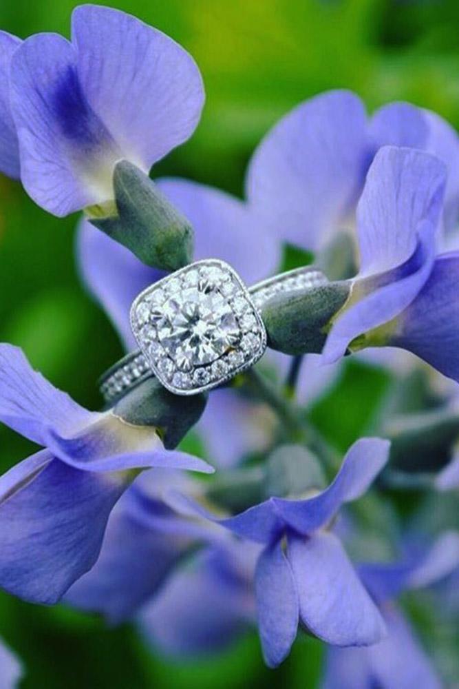 ritani engagement rings white gold diamond halo pave band