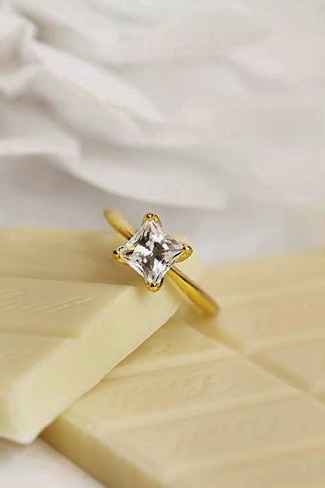ritani engagement rings yellow gold princess cut diamond solitaire simple