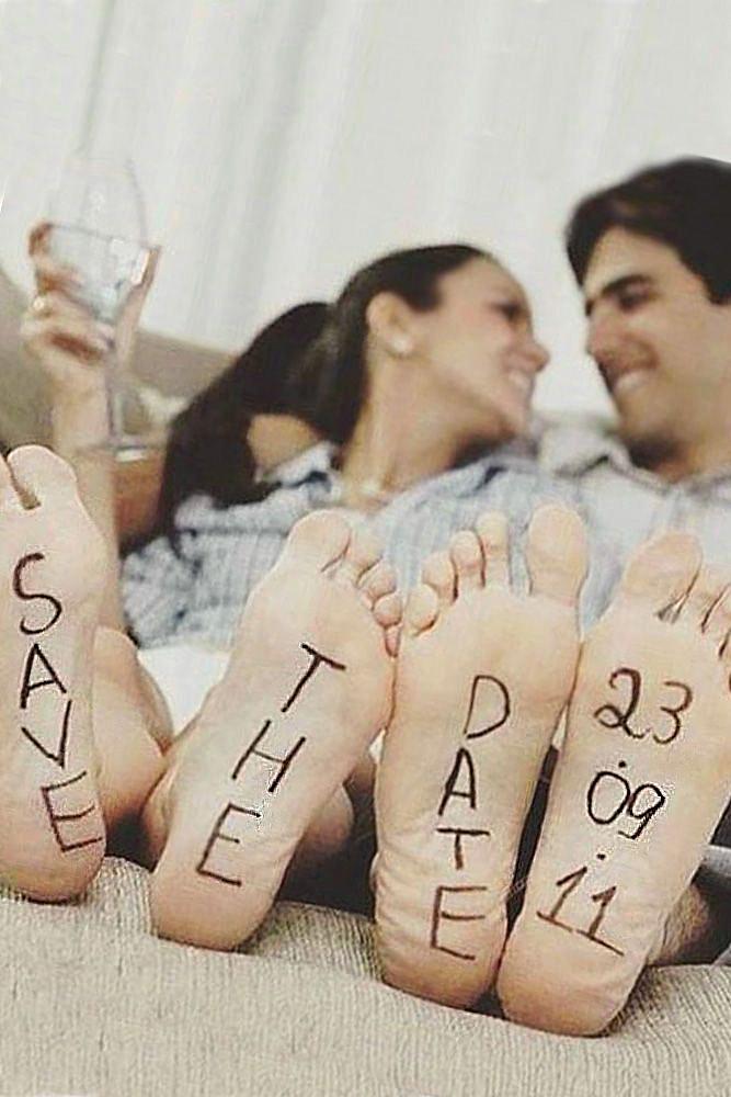 save the date ideas foot ideas for couple