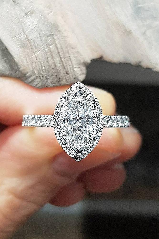 white gold engagement rings double halo marquise cut diamond