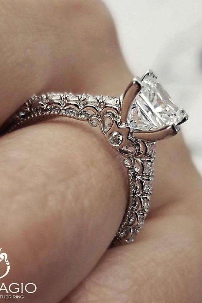 white gold engagement rings unique princess cut