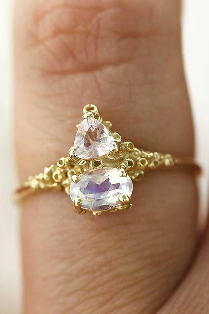 yellow gold engagement rings unique pear cut modern solitaire