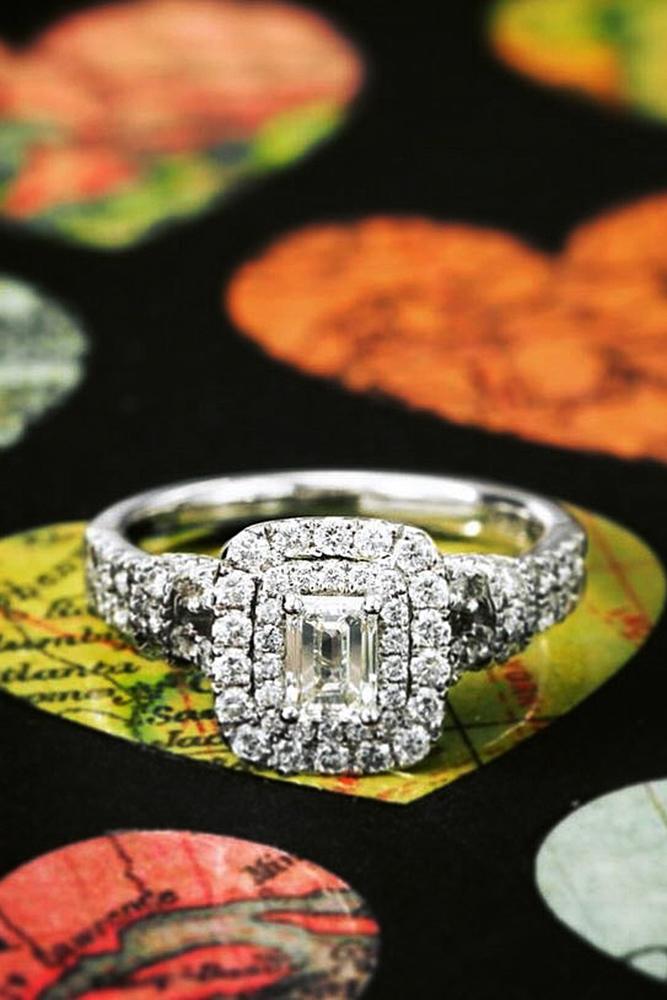 zales engagement rings double halo diamond three stone