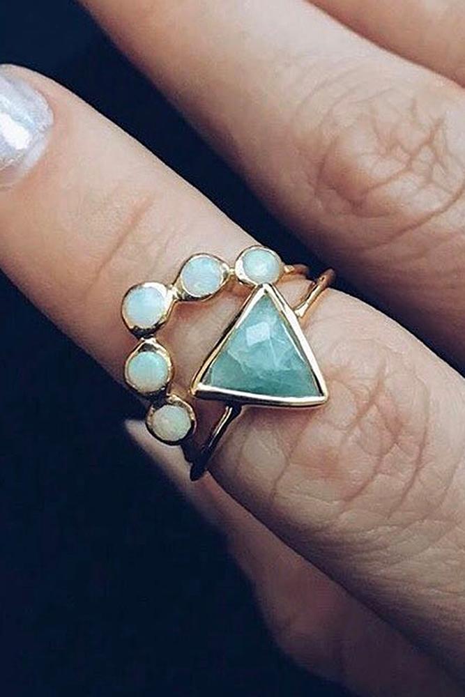 aquamarine engagement rings unique modern gold