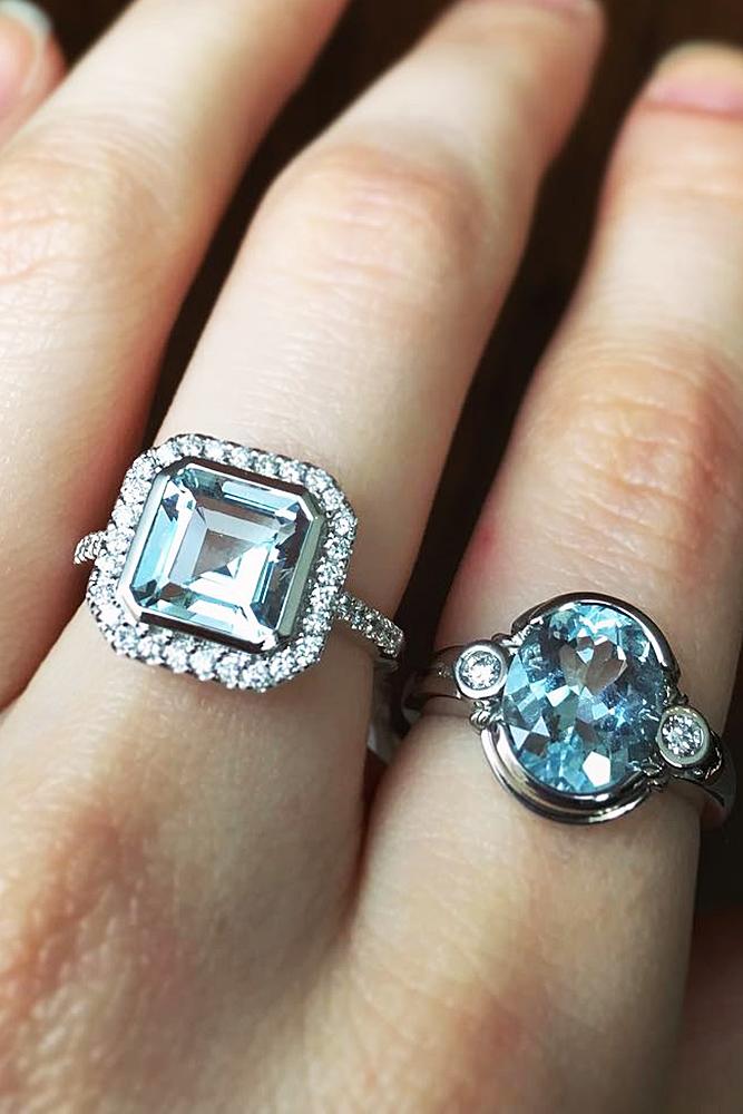 30 Aquamarine Engagement Rings For Romantic Girls | Oh So Perfect Proposal