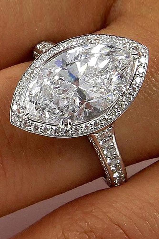 beautiful engagement rings halo diamond pave band marquise