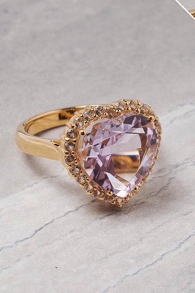 beautiful engagement rings heart cut rose gold gemstone halo