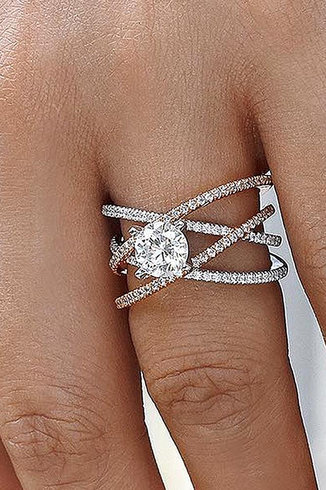 beautiful engagement rings round cut diamond unique
