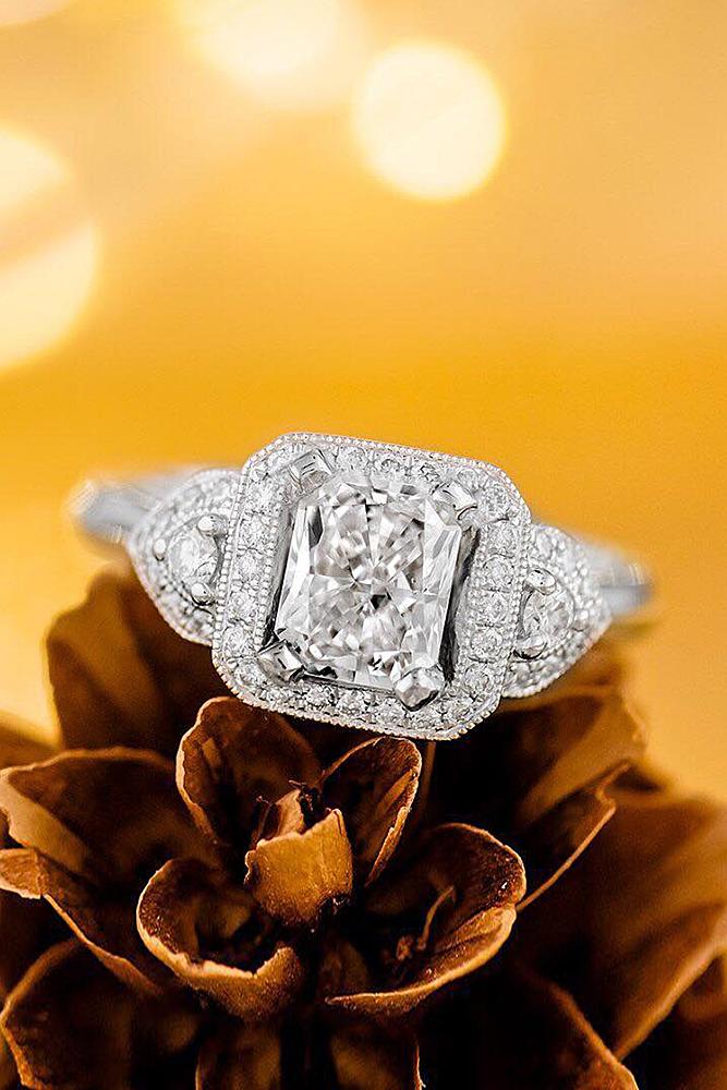 beautiful engagement rings white gold diamond