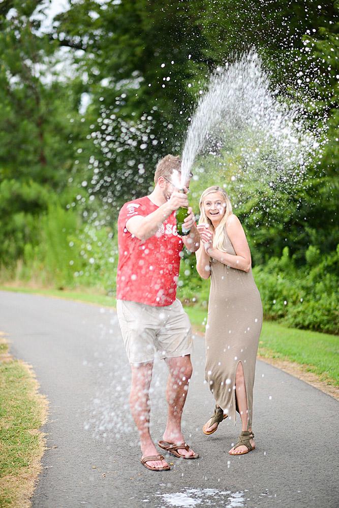 engagement photos couple love shampagne happy