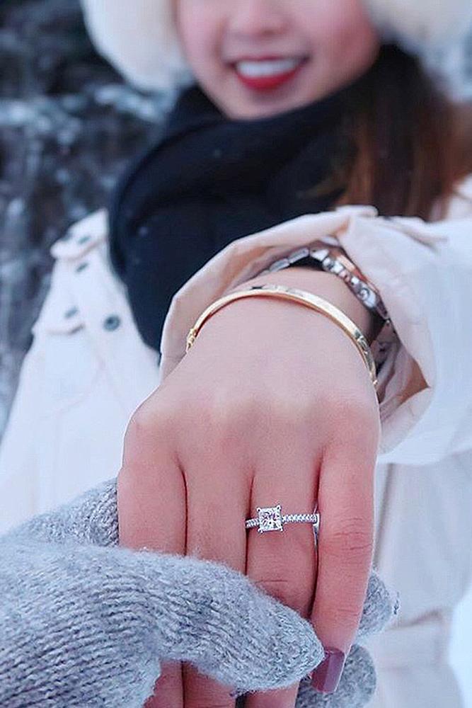 engagement pictures engagement ring hand smile