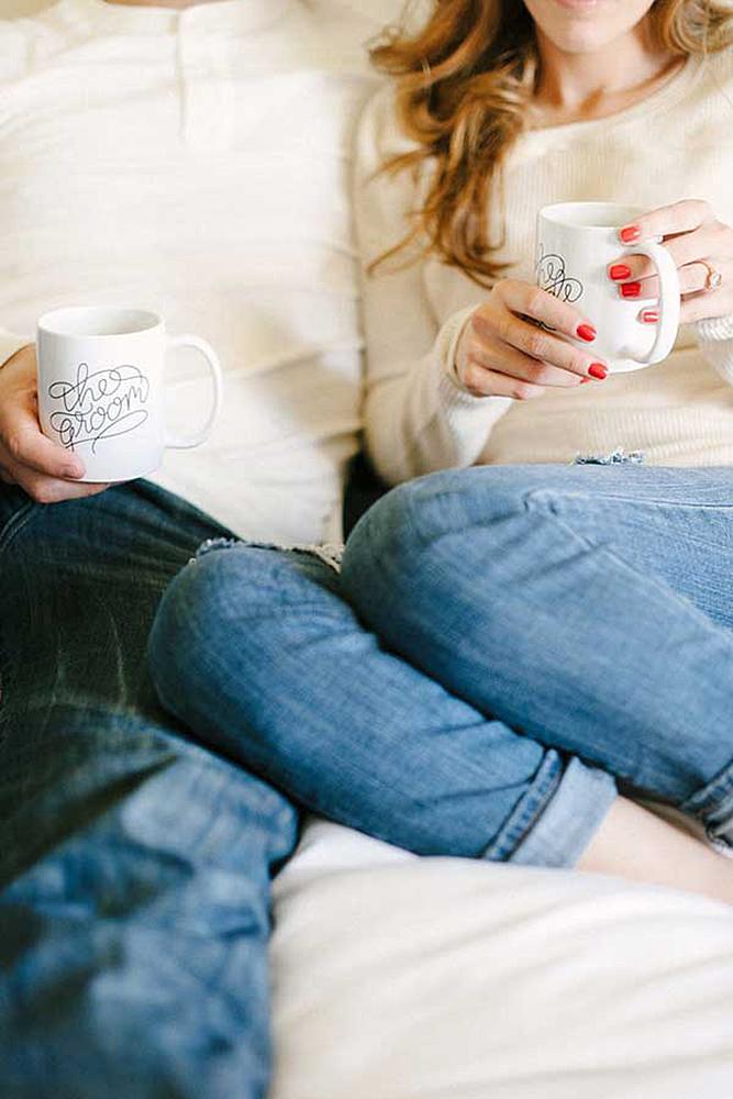 engagement pictures no face photos couple drink a tea