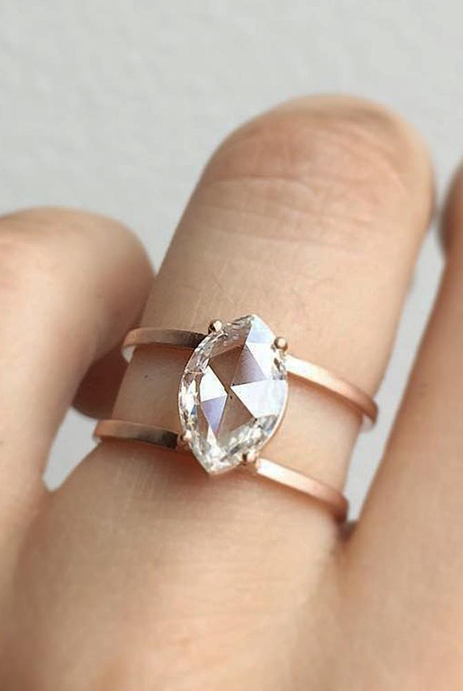 42 Modern Engagement Rings For Your Creative Girl | Oh So Perfect Proposal