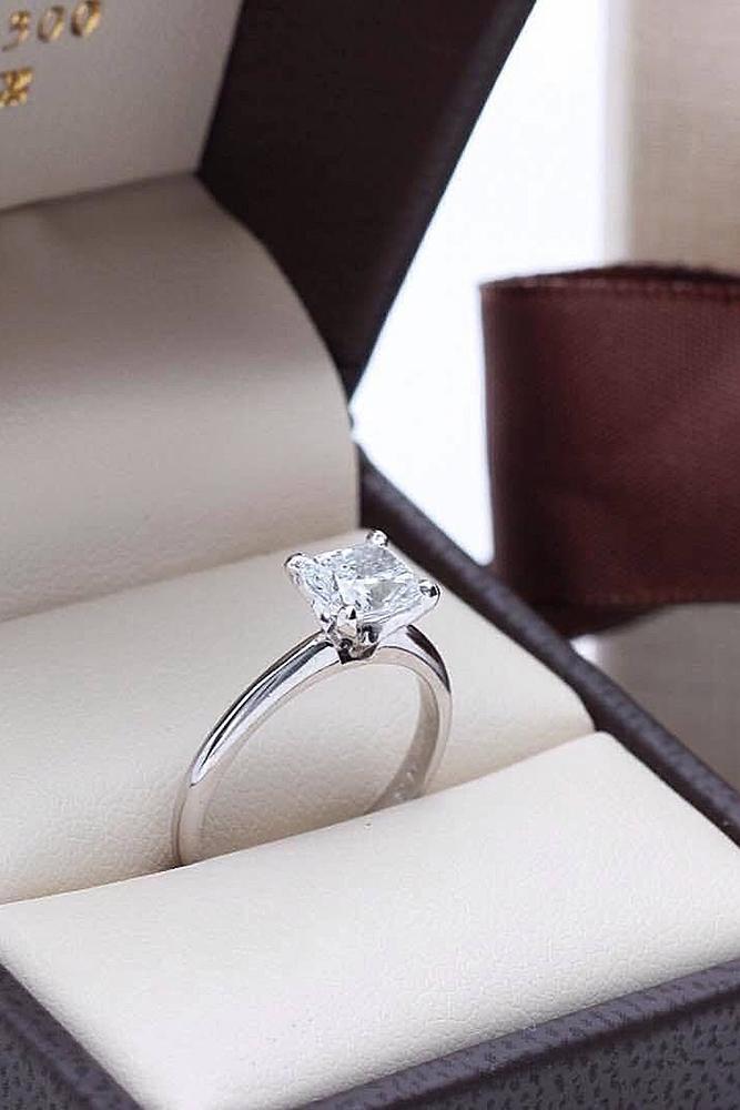 simple engagement rings solitaire diamond white gold