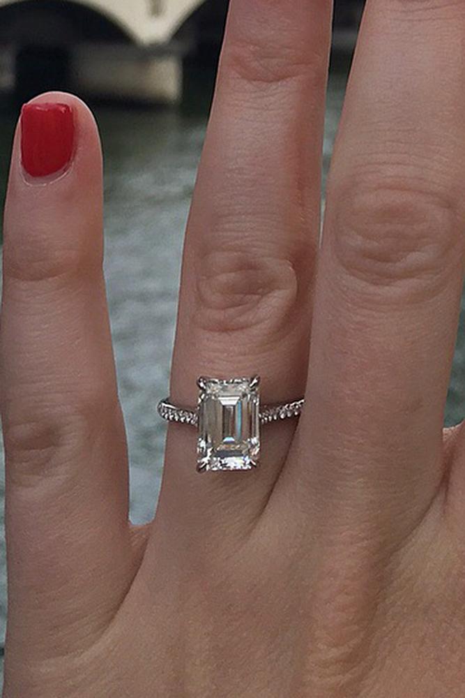 simple engagement rings solitaire pave band white gold