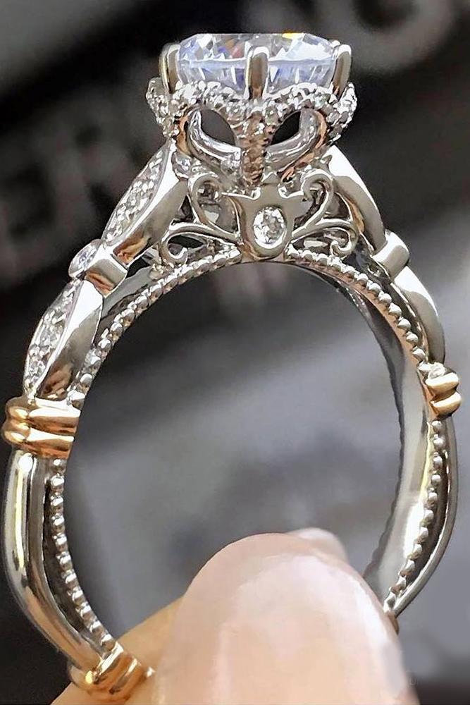 Vintage Rose Gold Engagement Rings Uk : Ring Rose Engagement Gold ...