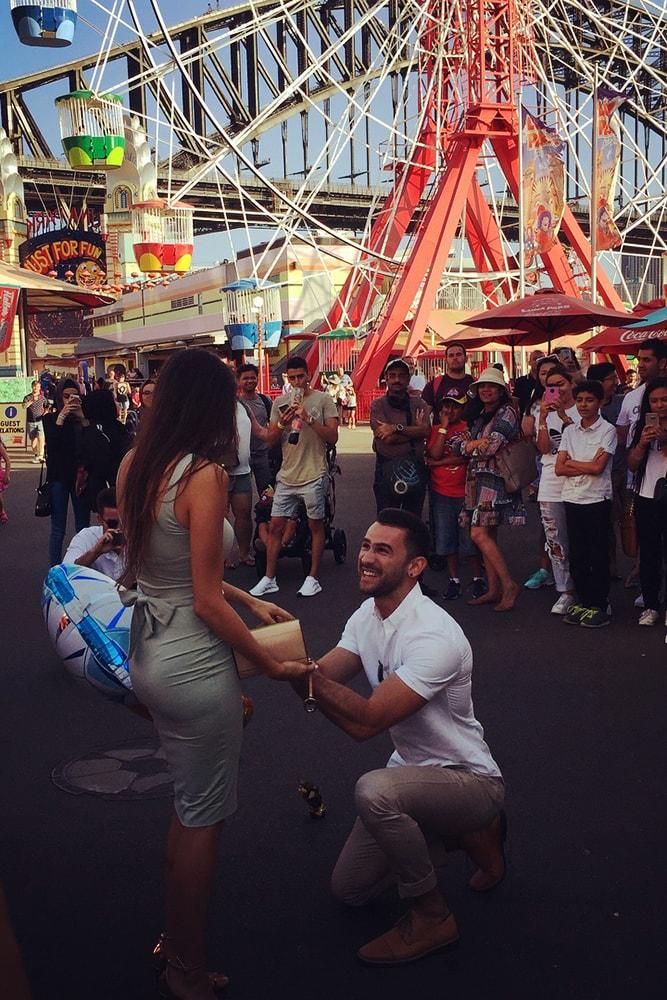 best proposals amazing proposal in luna park ferris wheel she said yes